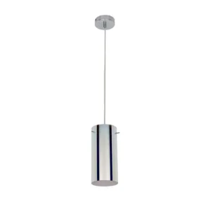 CANDIL COLGANTE D/VIDRIO SOPLADO CROMO/NEGRO DEGRA