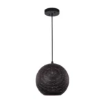 LÁMPARA COLGANTE REGIL ACERO NEGRO C/PERFORACIONES