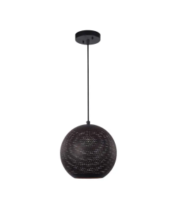 LÁMPARA COLGANTE REGIL ACERO NEGRO C/PERFORACIONES