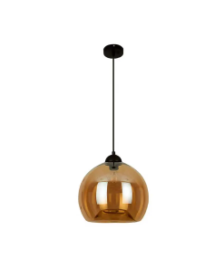 COLGANTE ARQUITECTONICO  CAMPANA CRISTAL AMBAR