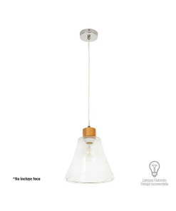 COLGANTE ARQUITECTONICO  CAMPANA CRISTAL TRANS