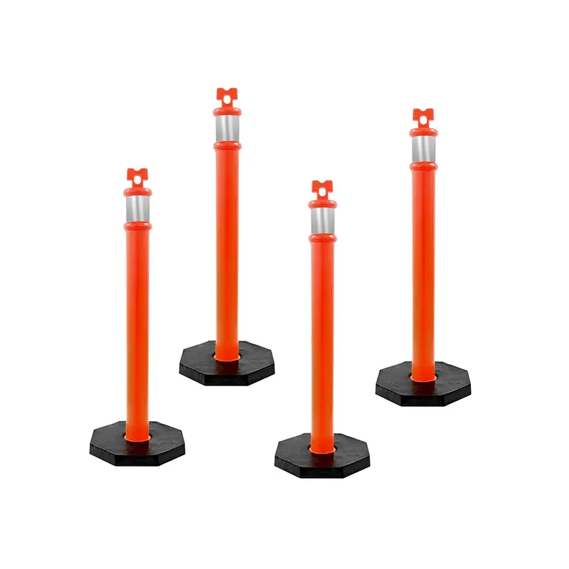 POSTE DELIMITADOR D.SEGURIDAD 115CM 4 PZS PELDAÑOS