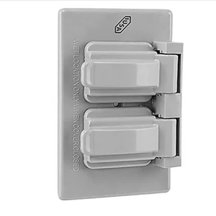 PLACA PARA INTEMPERIE DE 2 VENTANAS GRIS IUSA