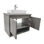 MUEBLE Y LAVABO ROMA60CM GRIS+KIT INSTALACION