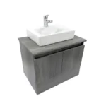 MUEBLE Y LAVABO NEVADA 60CM GRIS+KIT INSTALACION