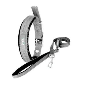 COLLAR CON CORREA CHEVRON CH 10KG GRIS P/PERRO