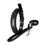 COLLAR CON CORREA CHEVRON GDE 30KG NEGRO P/PERRO