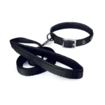COLLARES CON CORREA SOFT GDE NEGRO P/PERRO