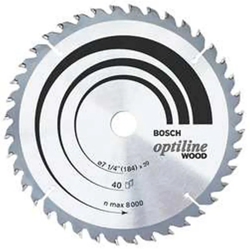 DISCO 7 1/4" X 5/8" 40 DIENTES ATB BOSCH