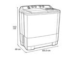 Lavadora Hisense Dos Tinas 26 kg Blanca WSA2601P – Gran capacidad y practicidad al mejor precio - Imagen 2