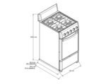Estufa acros de piso 20 pulgadas con 4 quemadores de gas naw1001b pm 6463773 - Imagen 3