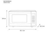 Horno de microondas daewoo 0 7 pies dmdp07s2bg gris pm 6471523 - Imagen 2