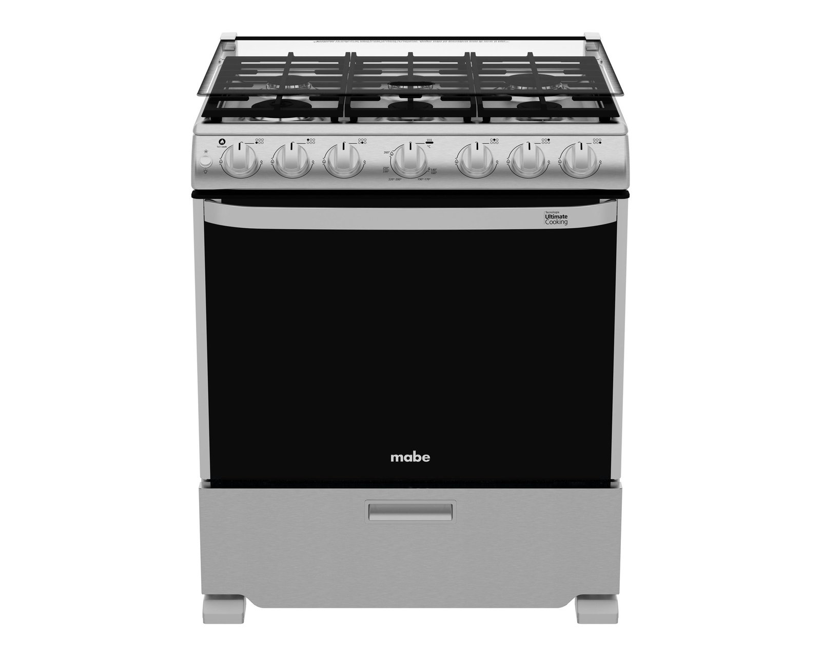 Estufa mabe de piso 30 pulgadas con 6 quemadores de gas em7660cfix1 pm 6542053