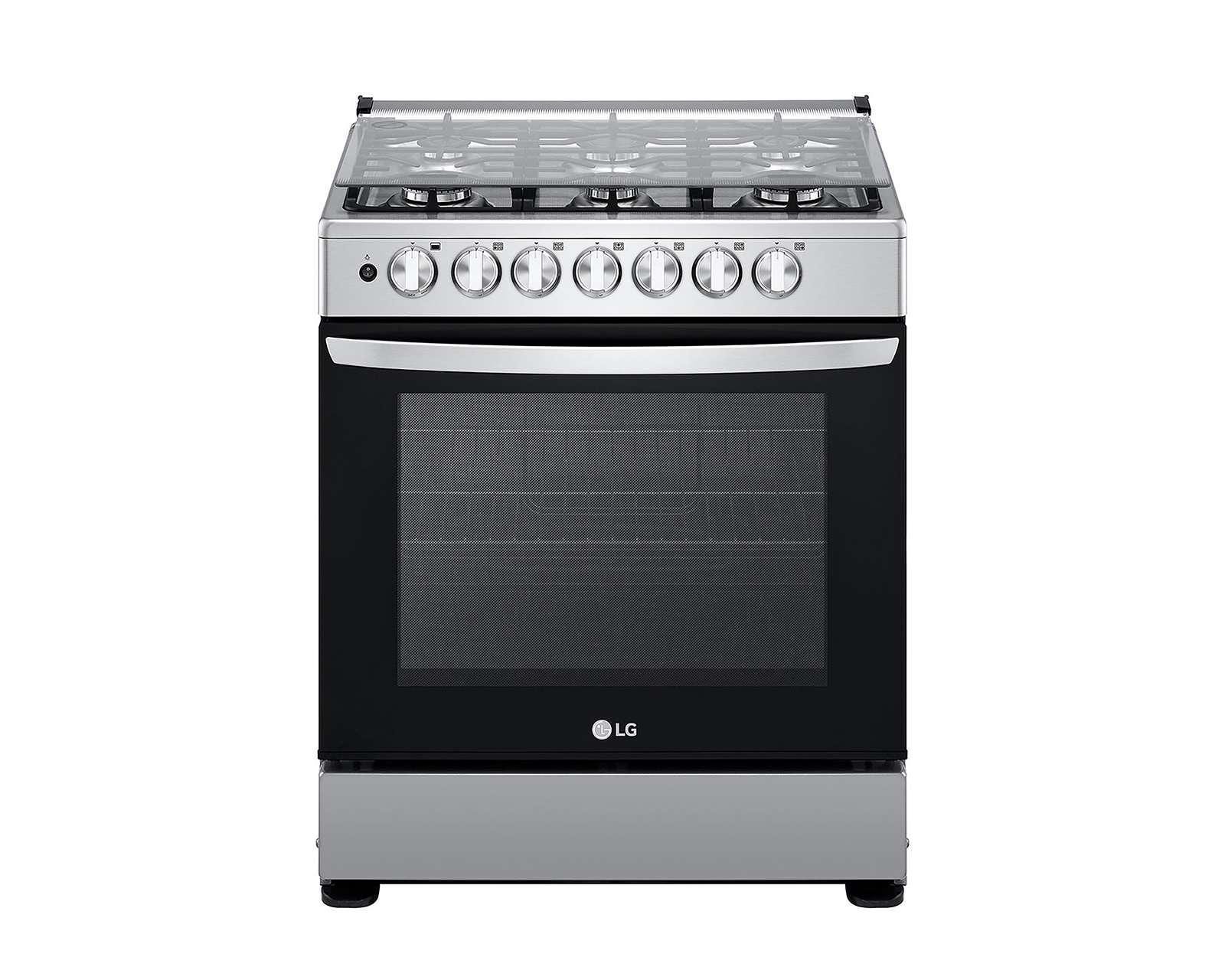 Estufa lg de piso 30 pulgadas con 6 quemadores de gas lrgz5253s cstfgss pm 6598783