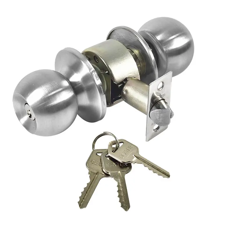 CERRADURA POMO CILINDRICA ENT/REC A/INOX DEXTER