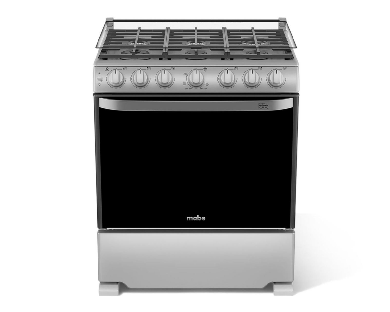 Estufa mabe de piso 30 pulgadas con 6 quemadores de gas em7657csis2 pm 6606213