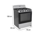 Estufa mabe de piso 30 pulgadas con 6 quemadores de gas em7622baps2 pm 6606393 - Imagen 3