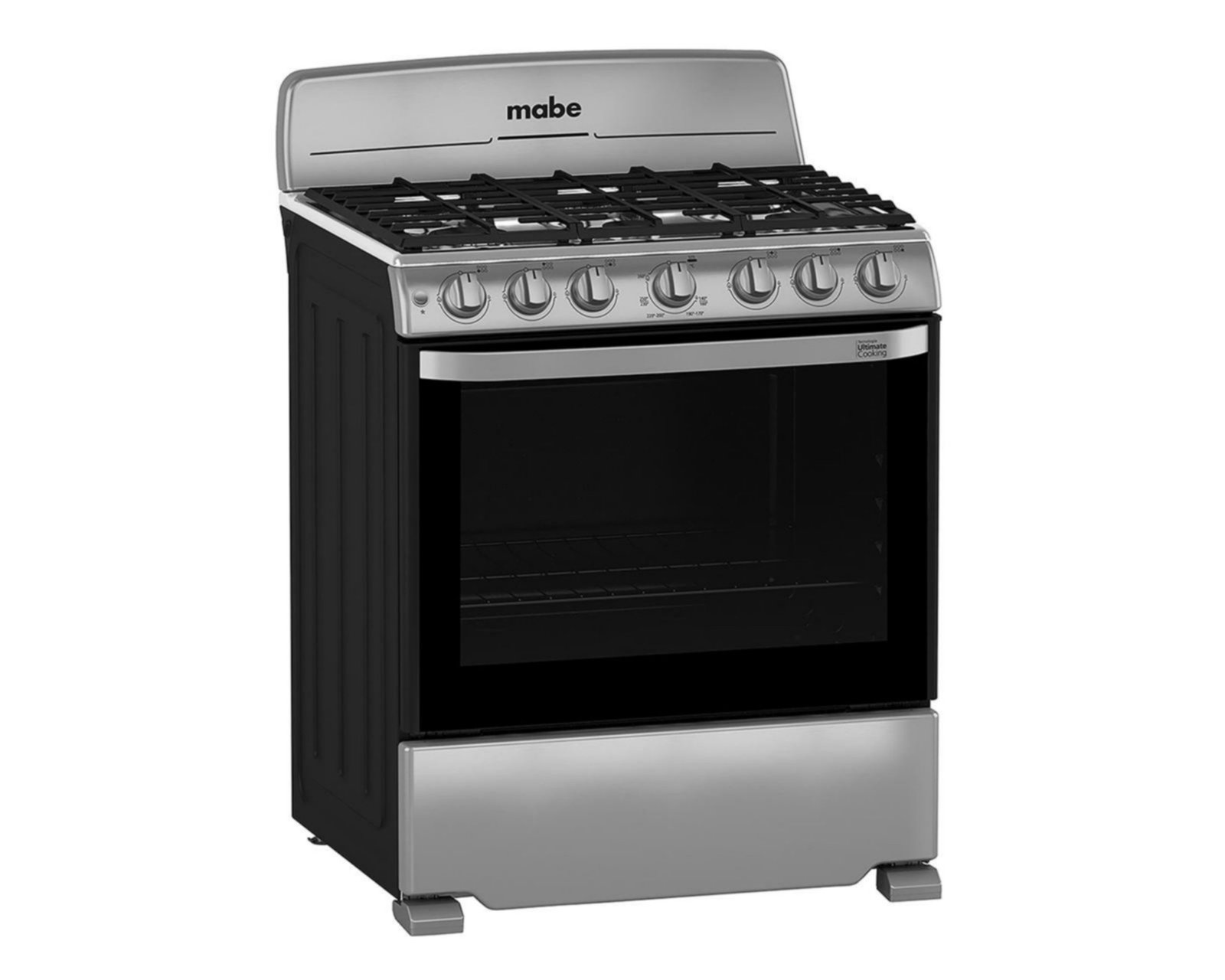 Estufa mabe de piso 30 pulgadas con 6 quemadores de gas lp cem7641bsis2 pm 6606713