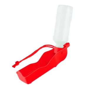 BEBEDERO PORTATIL PARA PERRO M (500 ML), ROJO