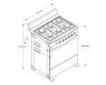 Estufa acros de piso 30 pulgadas con 6 quemadores de gas afr4010g pm 6637273 - Imagen 3
