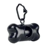 DISPENSADOR DE BOLSAS PARA PERRO - 2 PZAS, NEGRO