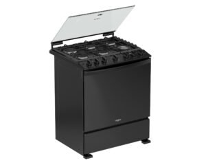 Estufa whirlpool de piso 30 pulgadas con 6 quemadores de gas lp wfr7000b negro pm 6647233