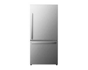 Refrigerador Hisense Bottom Mount 17 Pies Plateado RB18N6CDX1 – Compacto y eficiente con estilo moderno