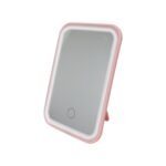 Espejo Cosmético Rectangular HZJ-913 con Luz LED Integrada, Soporte Retráctil y Batería Recargable de 1200mAh - Ideal para Maquillaje y Cuidado Persona