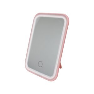 Espejo Cosmético Rectangular HZJ-913 con   Luz LED Integrada, Soporte Retráctil y Batería Recargable de 1200mAh - Ideal   para Maquillaje y Cuidado Persona
