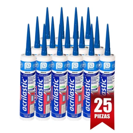 SILICON ACRILICO ACRILASTIC BCO. 300 ML. - 1 CAJA