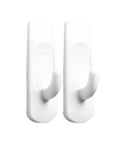 GANCHO ADHERIBLE A PARED 1701ES 2PZ BCO MED DECORA