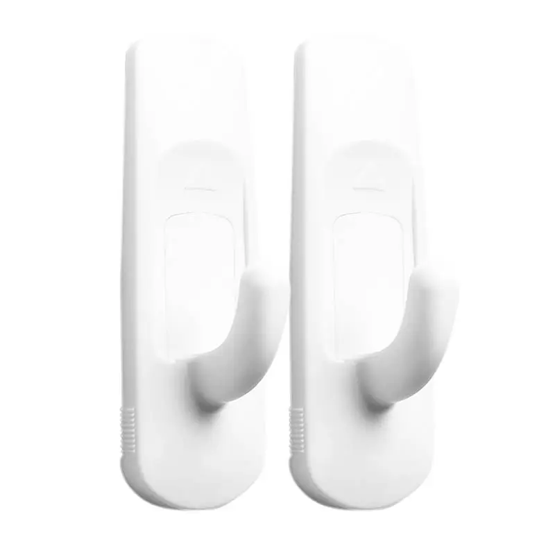 GANCHO ADHERIBLE A PARED 1701ES 2PZ BCO MED DECORA