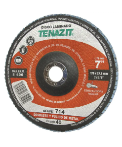 DISCO LAMINADO P/DESBASTE Y PULIDO 7" G-40 A/RENDI