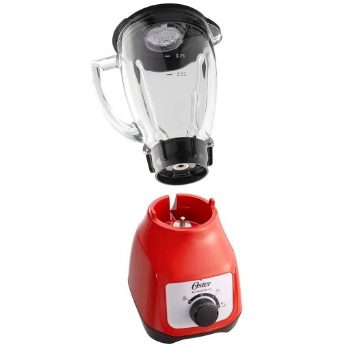Licuadora oster color rojo 2 velocidades con perilla y vaso de vidrio mkp 73891198 - Image 3