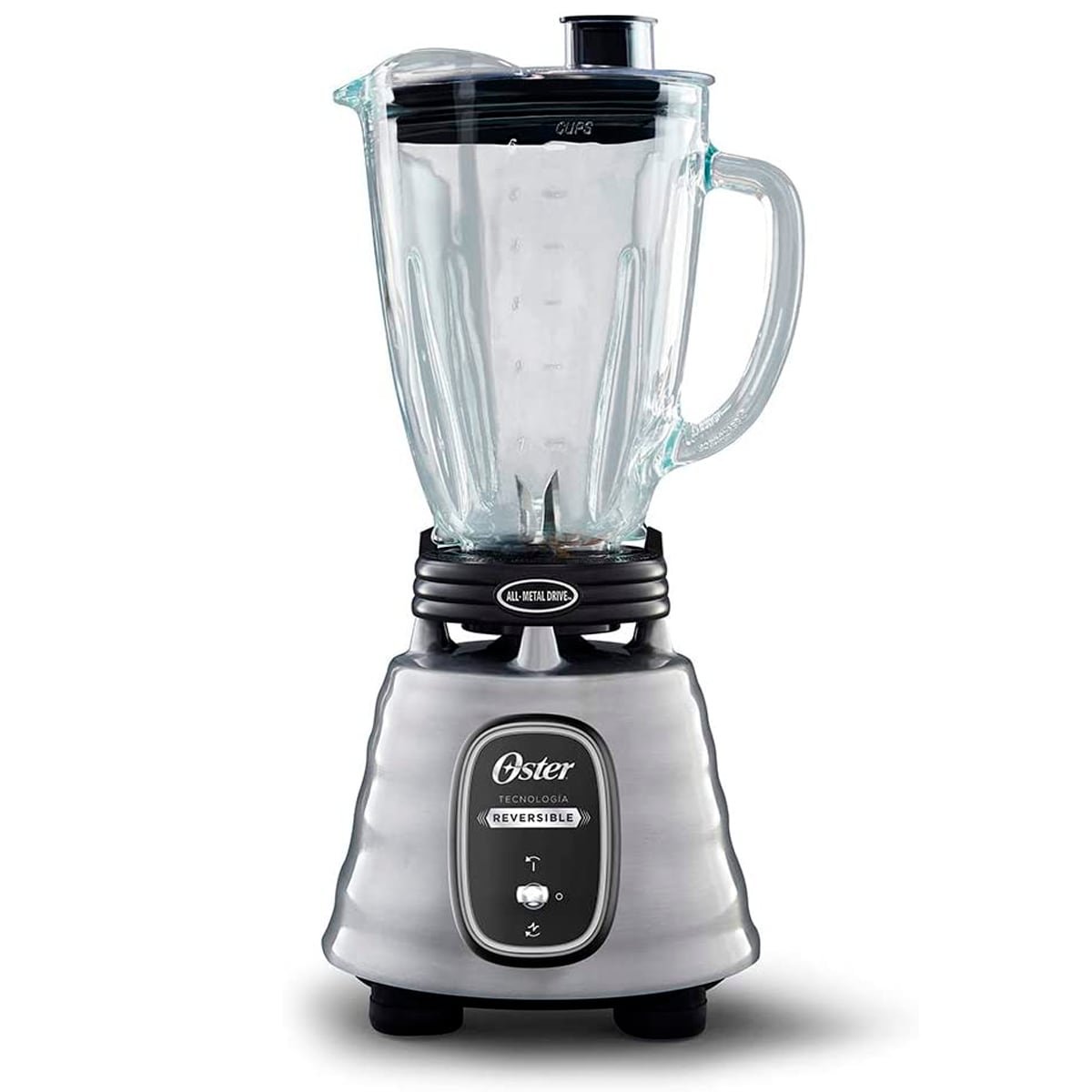 Licuadora oster reversible color plata con vaso de vidrio mkp 73891200