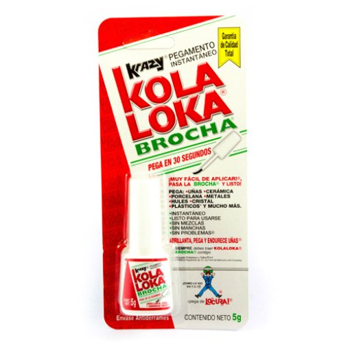Kola Loka Pegamento Instantáneo en Brocha - Ideal para Superficies Amplias con Aplicación Uniforme
