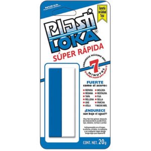 Plasti Loka Epóxica Súper Rápida de 20 g - Adhesión Fuerte y Resistente en Menos Tiempo