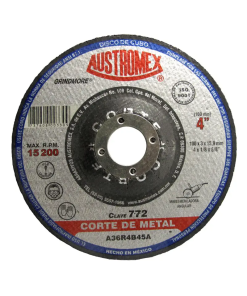 DISCO DE CORTE P/METAL  4" 1/8X5/8 GRINDMORE