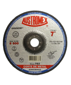 DISCO DE CORTE P/METAL  7"  X1/8X7/8 GRINDMORE
