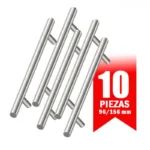 JALADERA BARRA HUECA D/ACERO 9.6CM NIQ SAT 10PZ