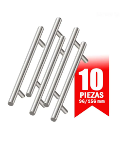 JALADERA BARRA HUECA D/ACERO 9.6CM NIQ SAT 10PZ