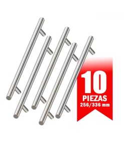 JALADERA BARRA HUECA D/ACERO 25.6CM NIQ SAT 10PZ