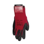GUANTES NYLON NITRILO LISO ROJO/NGO GDE BELLOTA