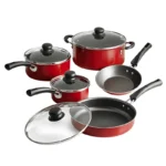 BATERIA P/ COCINA 9 PZAS. COLOR ROJO TRAMONTIN