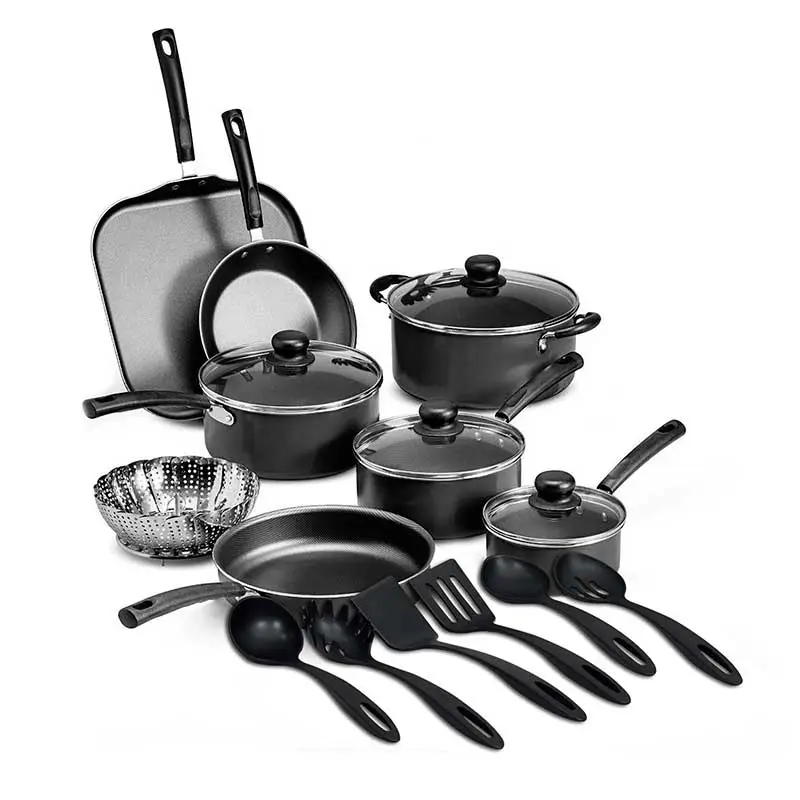 BATERIA P/ COCINA 18 PZAS. COLOR GRIS TRAMONTIN