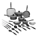 BATERIA P/COCINA DE 18 PZA Y JGO DE CUCHILLOS