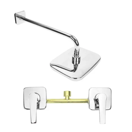 REGADERA REDONDA + MANERALES PALANCA CROMO PFISTER