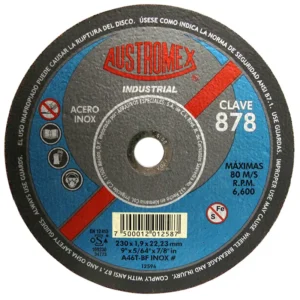 DISCO DE CORTE A/INOXIDABLE 9" X5/64X7/8 INDUSTRIA