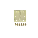 BISAGRA CUADRADA 3" X 3" DORADA CAB/PLANA C/TORNI