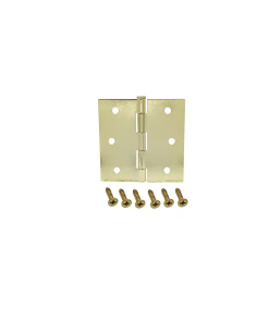 BISAGRA CUADRADA 3" X 3" DORADA CAB/PLANA C/TORNI